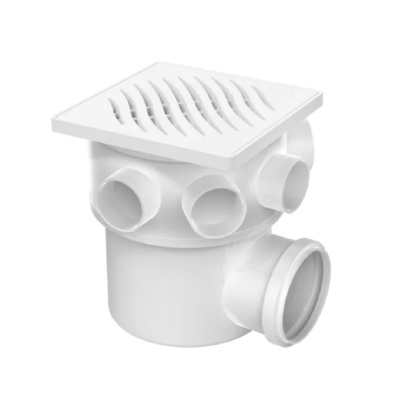 Caixa Sifonada Girafacil Pta Grelha Quadrada/Grade Branca 100x140x50 Tigre - Ref.27038107