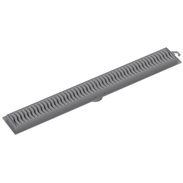 Ralo Linear 50cm Flat Grelha Cinza Tigre - Ref.100018905