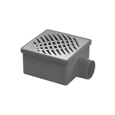 Ralo Sifonado Quadrado Prata Grelha Inox 100x53x40mm Tigre - Ref.27289279