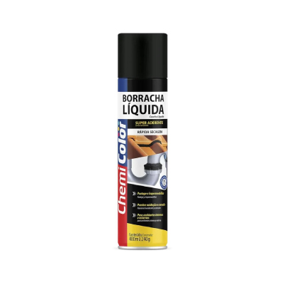 Borracha Liquida Spray Preto 400ml Chemicolor - Ref.068.0531