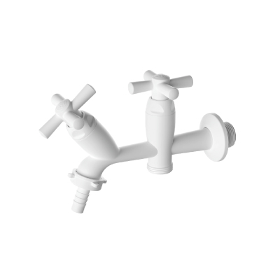 Torneira Tanque / Máquina C/Bico Cross Branca 1/2-3/4” Tigre - Ref.300000453
