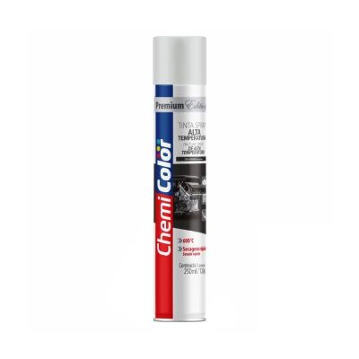 Tinta Spray Alta Temperatura Branco Fosco 250ml Chemicolor - Ref.0680527