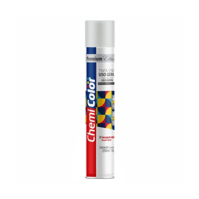 Tinta Spray Geral Branco Brilhante 250ml Chemicolor - Ref.0680594
