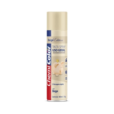 Tinta Spray Geral Bege 400ml Chemicolor - Ref.068.0136