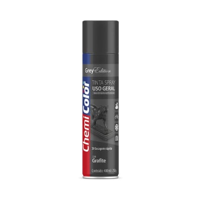 Tinta Spray Geral Grafite 400ml Chemicolor - Ref.068.0093