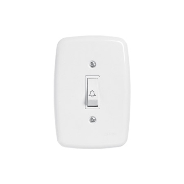 Pulsador Campanhia 10a Ideale Branca Pluzie - Ref.3209