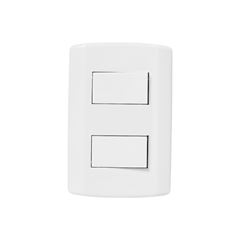 INTERRUPTOR EMBUTIR 2TECLAS MODULAR BRANCA PLUZIE - Ref.7202