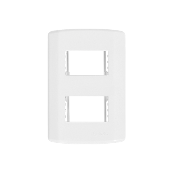Placa 4x2 2modulos Modular Branca Pluzie - Ref.7296
