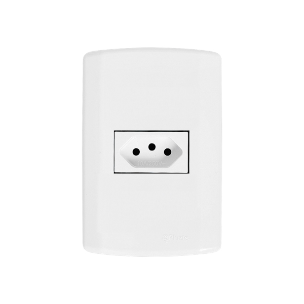 Tomada Embutir 10a Modular Branca Pluzie - Ref.7211