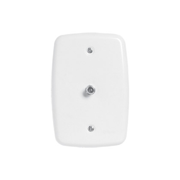 Placa 4x2 Conector Antena Ideale Branca Pluzie - Ref.3269