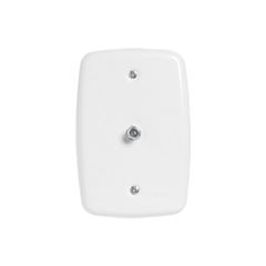 PLACA 4X2 CONECTOR ANTENA IDEALE BRANCA PLUZIE - Ref.3269