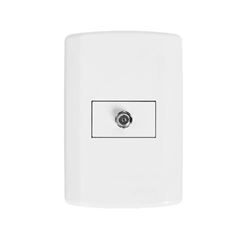 PLACA 4X2 CONECTOR ANTENA MODULAR BRANCA PLUZIE - Ref.7231