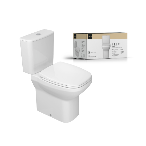 Kit Completo Bacia+Caixa+Acessórios Flex 3/6l Branco Deca - Ref.KP.381.17