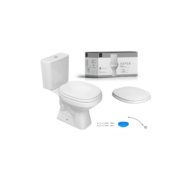Kit Completo Bacia+Caixa+Acessórios Aspen 3/6l Branco Deca - Ref.KP.751.17