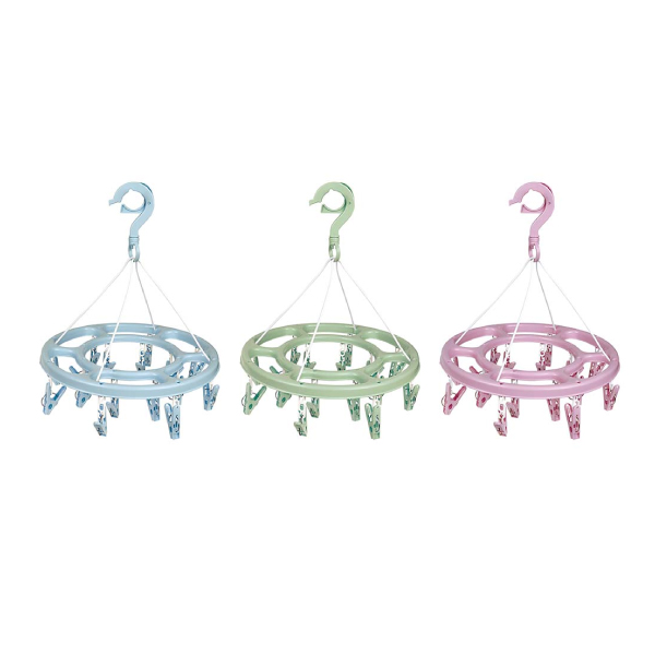 Varal Mini Redondo 16 Prendedores Mor - Ref.6093