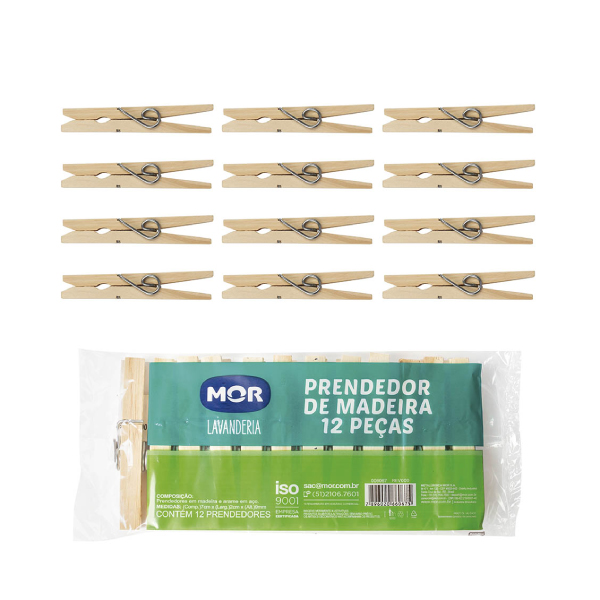 Kit Prendedor Madeira 12pcs Mor - Ref.6067
