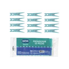 KIT PRENDEDOR PLASTICO 12PCS MOR - Ref.6066