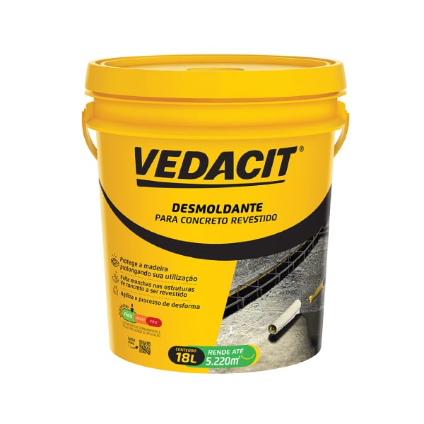 Desmoldante para Formas De Concreto 18L Vedacit - Ref.112381