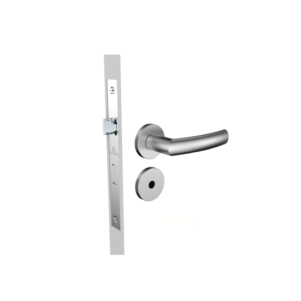 Fechadura Banheiro Jurere Roseta Alavanca Inox Escovado Soprano - Ref.03003.0803.90