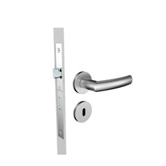 FECHADURA INTERNA JURERE ROSETA ALAVANCA INOX ESCOVADO SOPRANO - Ref.03002.0803.90