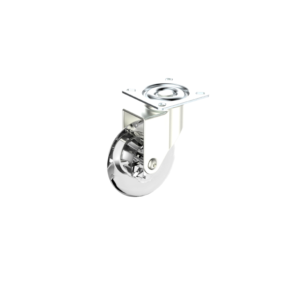 Rodizio Giratório Transparente 75mm S/Freio Soprano - Ref.03080.3075.10