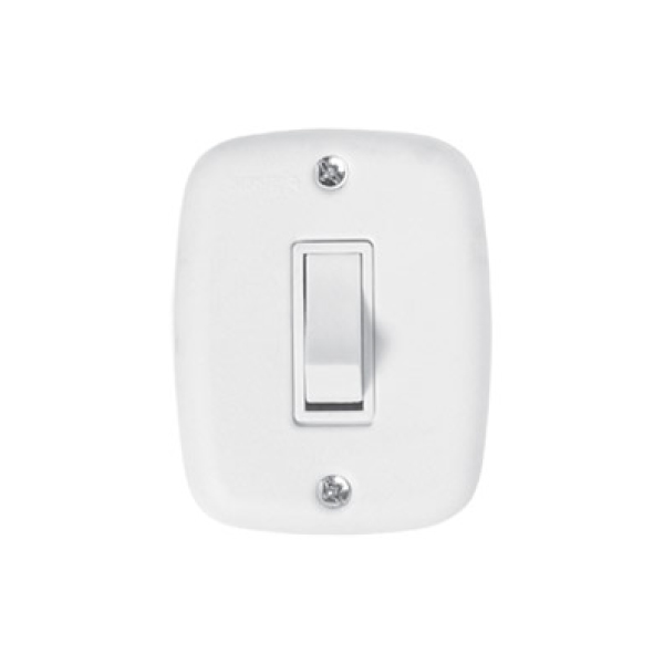 Interruptor Sobrepor Px 1tecla Branca Pluzie - Ref.9000