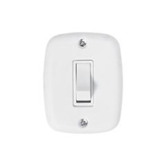 INTERRUPTOR SOBREPOR PX 1TECLA PARALELA BRANCA PLUZIE-Ref.9001