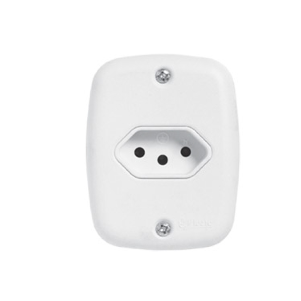 Tomada Sobrepor Px 20a Branca Pluzie - Ref.9012