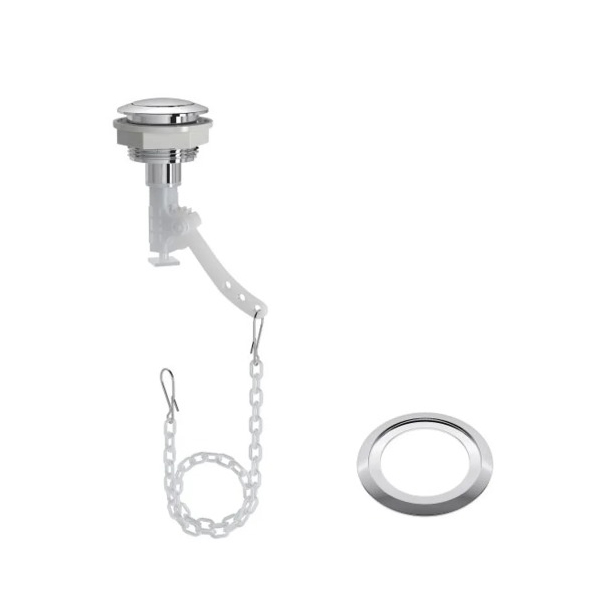 Botao Acionamento P/Caixa Acoplada Simples Cromado Deca - Ref.1100.SI.57.01