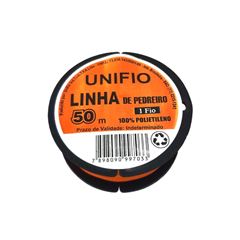LINHA PEDREIRO LISA 50M LARANJA UNIFIO - Ref.7898090997033