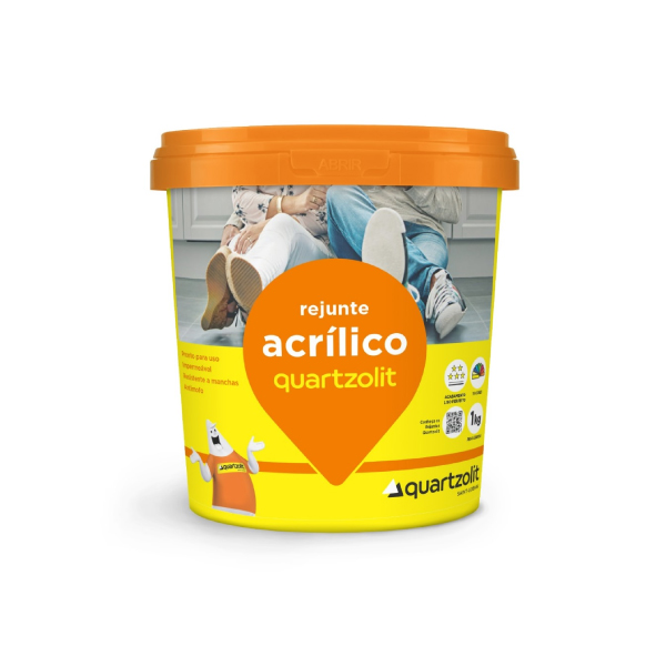 Rejunte Acrilico Preto Grafite 6x1kg Quartzolit - Ref.0286.00042.0006CX