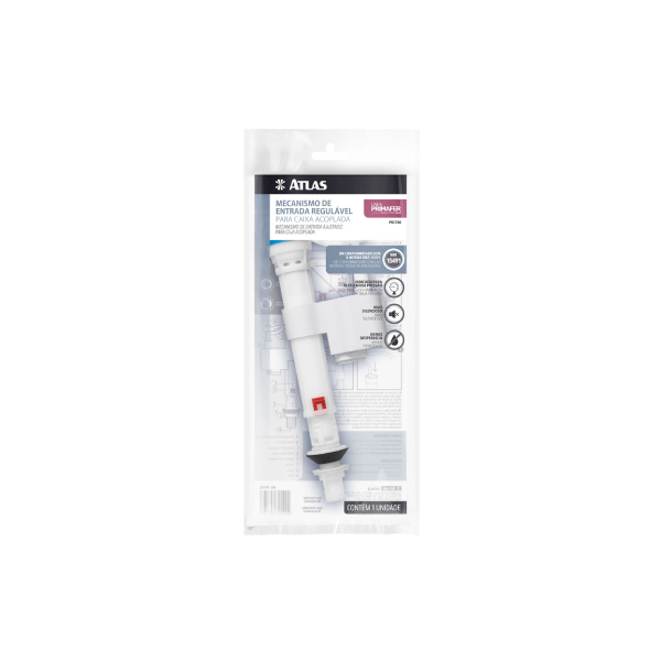Mecanismo Entrada Universal Para Caixa  Acoplada Regulavel Atlas - Ref.PR7708