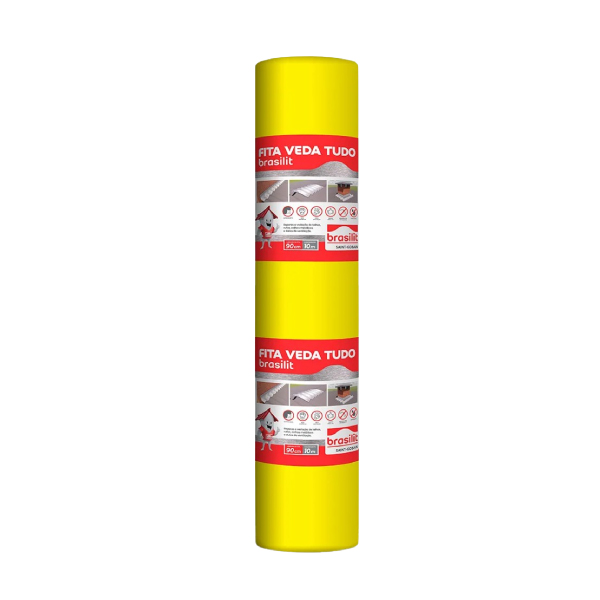 Fita  Impermeabilizante Aluminio Multiuso Vedatudo 90cm 10m Brasilit - Ref.0802.00089.0090PC