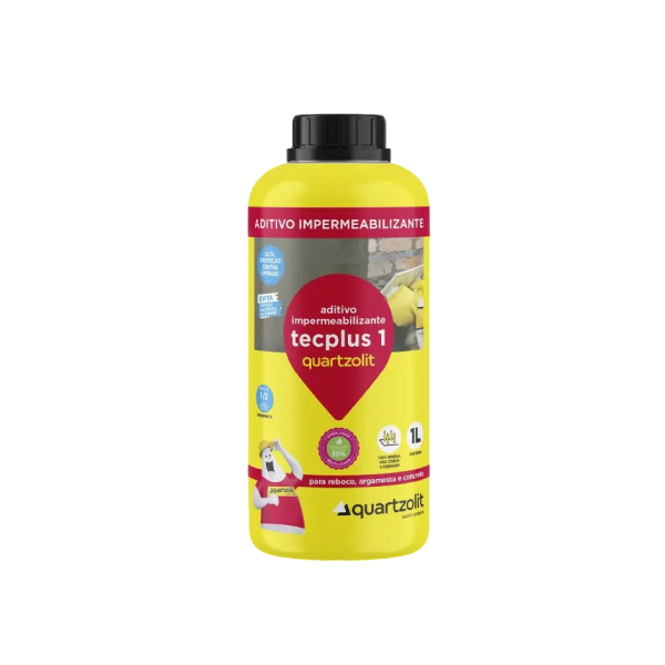 Aditivo Impermeabilizante Para Argamassa Tecplus1 1l Quartzolit - Ref.33217.14.34.052