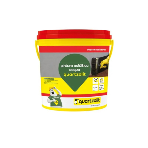 Tinta Asfaltica Acqua 3,6l Quartzolit - Ref.38010.03.34.056