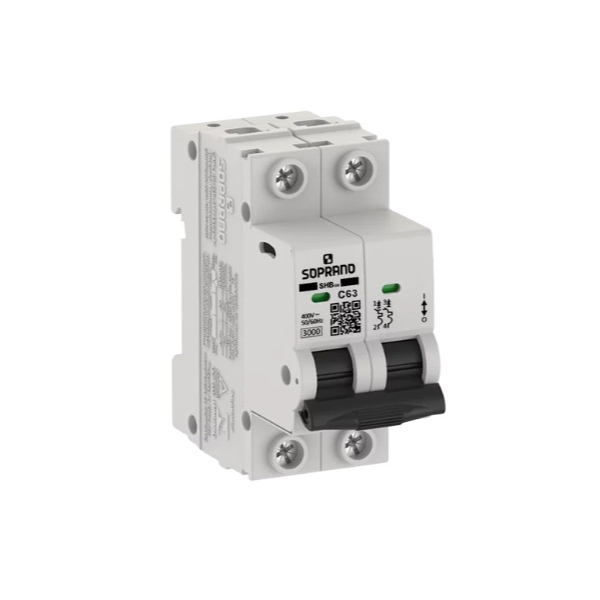 Disjuntor Din Bipolar 63a Curva C Soprano - Ref.05121.7063.21