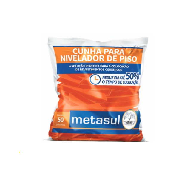 Cunha P/Nivel Piso Laranja Grande C/50 Metasul - Ref.10844007