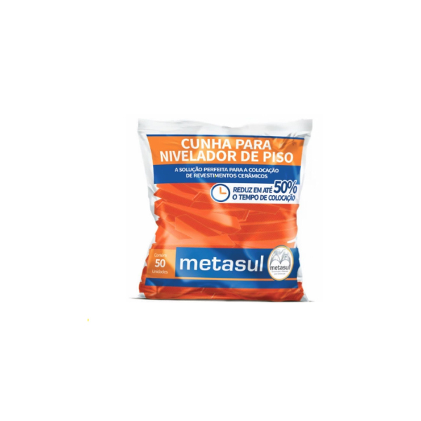 Cunha P/Nivel Piso Laranja Pequena C/50 Metasul - Ref.10844005