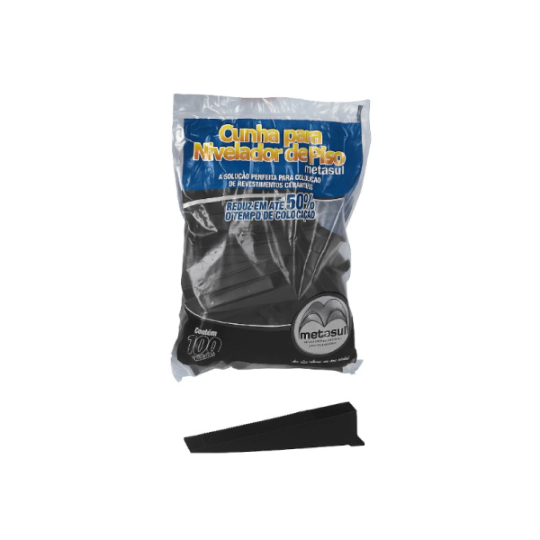 Cunha P/Nivel Piso Preta Grande C/50 Metasul - Ref.10844008