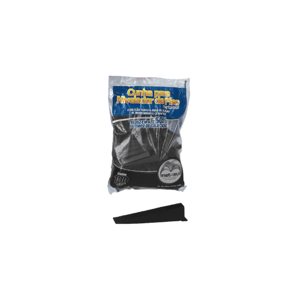 Cunha P/Nivel Piso Preta Pequena C/50 Metasul - Ref.10844006