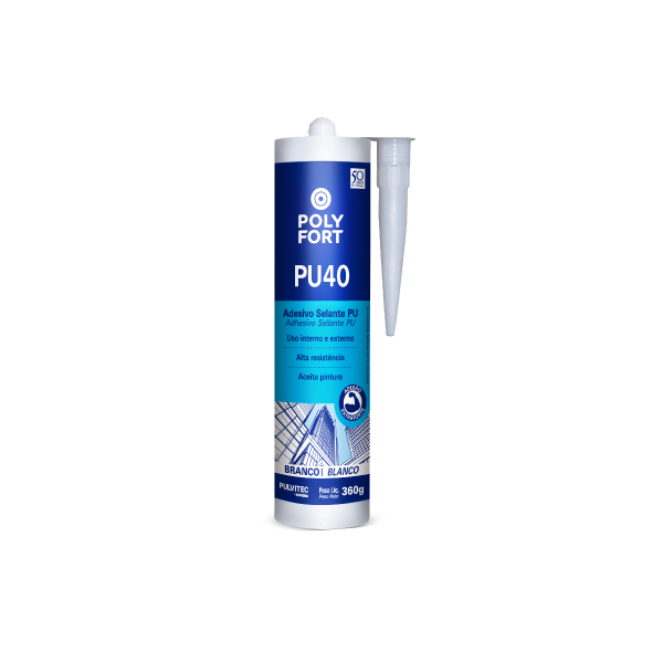 Adesivo Selante Pu40 Branco 360g Polyfort - Ref.BPU678