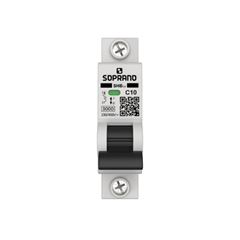 DISJUNTOR DIN UNIPOLAR 10A CURVA C SOPRANO - Ref.05121.7010.11