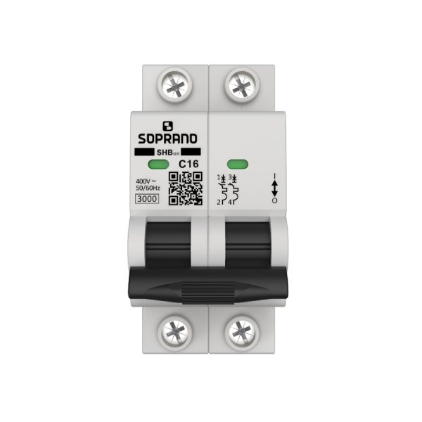 Disjuntor Din Bipolar 16a Curva C Soprano - Ref.05121.7016.21