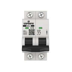DISJUNTOR DIN BIPOLAR 16A CURVA C SOPRANO - Ref.05121.7016.21