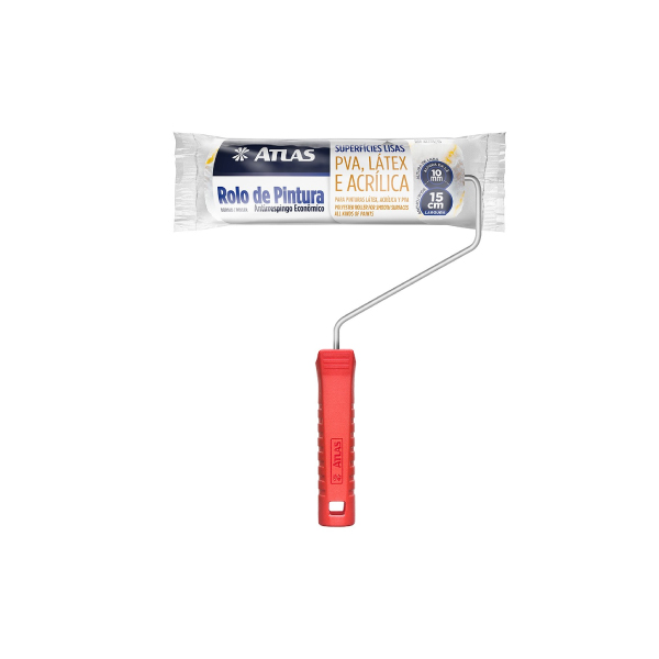 Rolo La 15cm Antirespingo C/Cabo Atlas - Ref.AT773/15