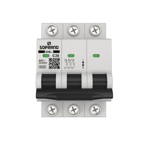 Disjuntor Din Tripolar 20a Curva C Soprano - Ref.05121.7020.31