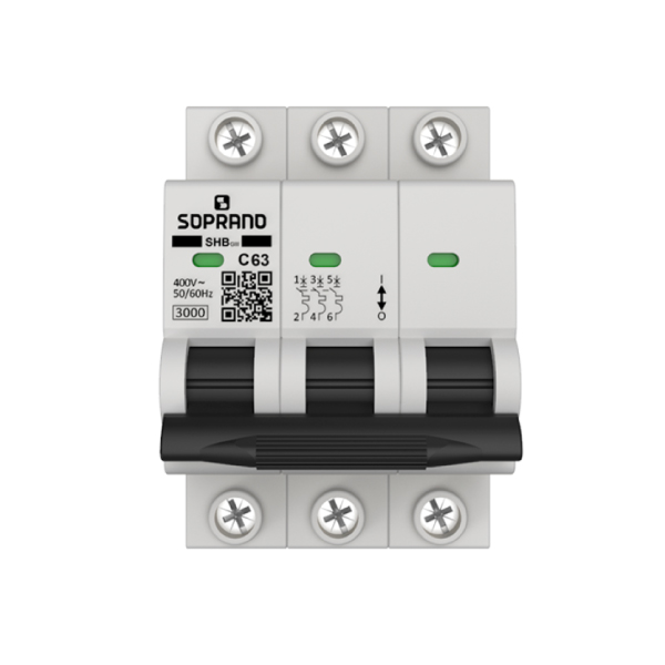 Disjuntor Din Tripolar 63a Curva C Soprano - Ref.05121.7063.31