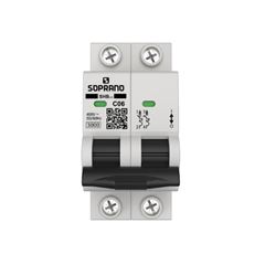 DISJUNTOR DIN BIPOLAR 6A CURVA C SOPRANO - Ref.05121.7006.21