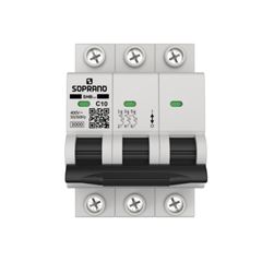 DISJUNTOR DIN TRIPOLAR 10A CURVA C SOPRANO - Ref.05121.7010.31