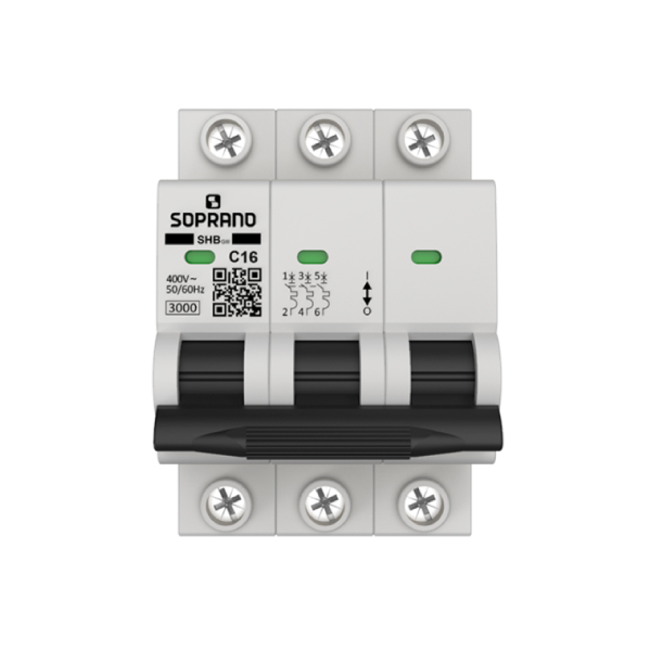 Disjuntor Din Tripolar 16a Curva C Soprano - Ref.05121.7016.31